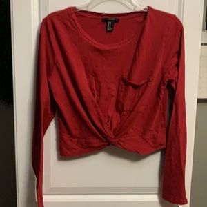 Forever 21 long sleeve cropped tee